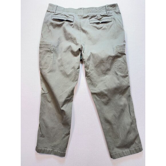 L.L. Bean Natural Fit Cargo Pants Mens 38x29 Khaki Green Casual Straight Stretch - Picture 10 of 13